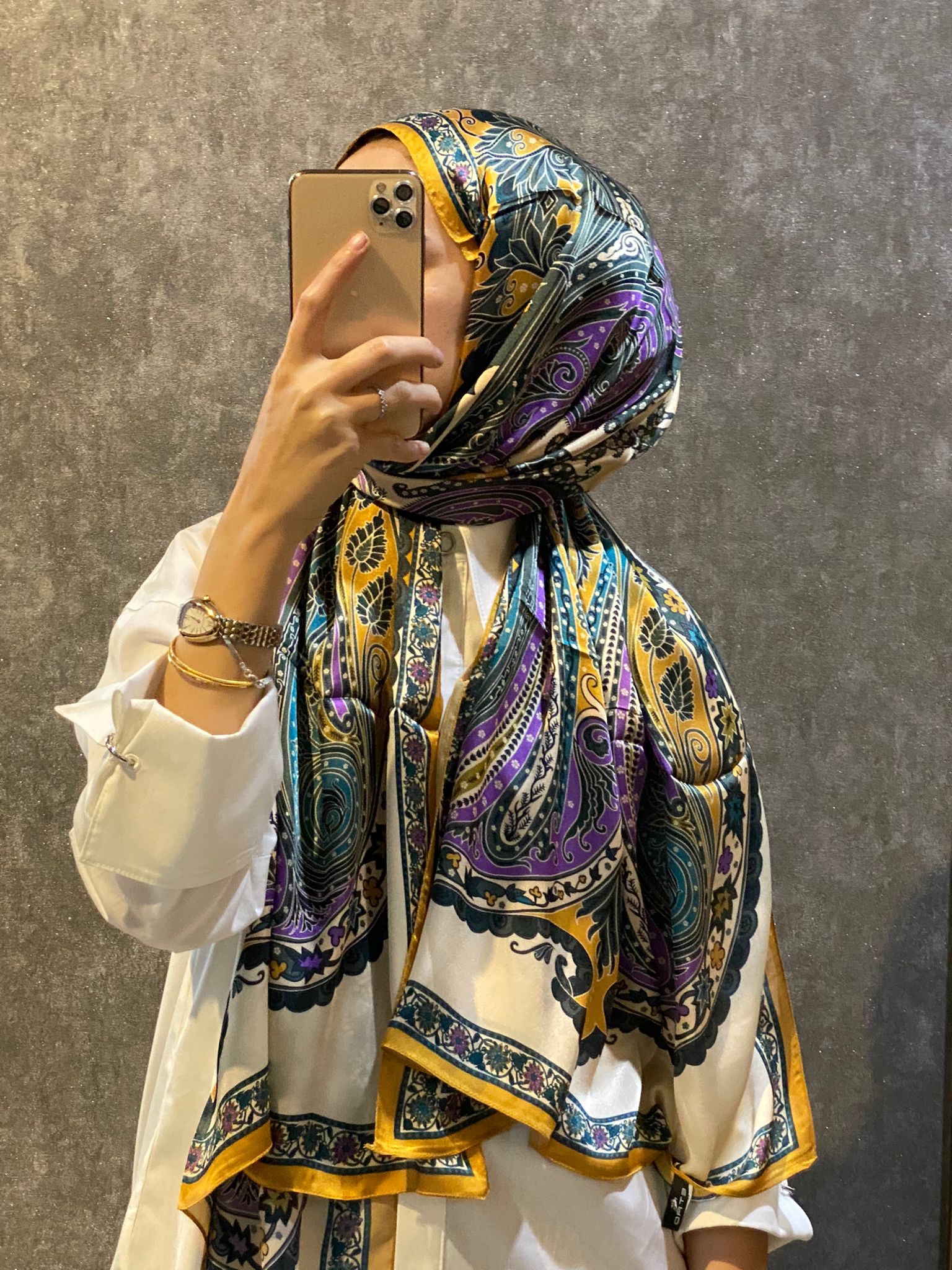 İthal Etro Yeni Sezon İthal Etnik Desen Vual İpek Şal 10041 - Güne Bakan - Organic ScarfsOrganic Scarfs